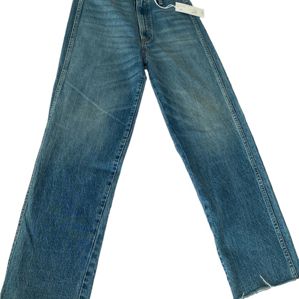 NWT Boyish the Kirby wide leg jeans the Freak wash size 26 raw hem